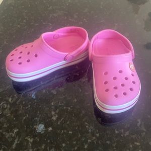 8C Pink Toddler Crocs